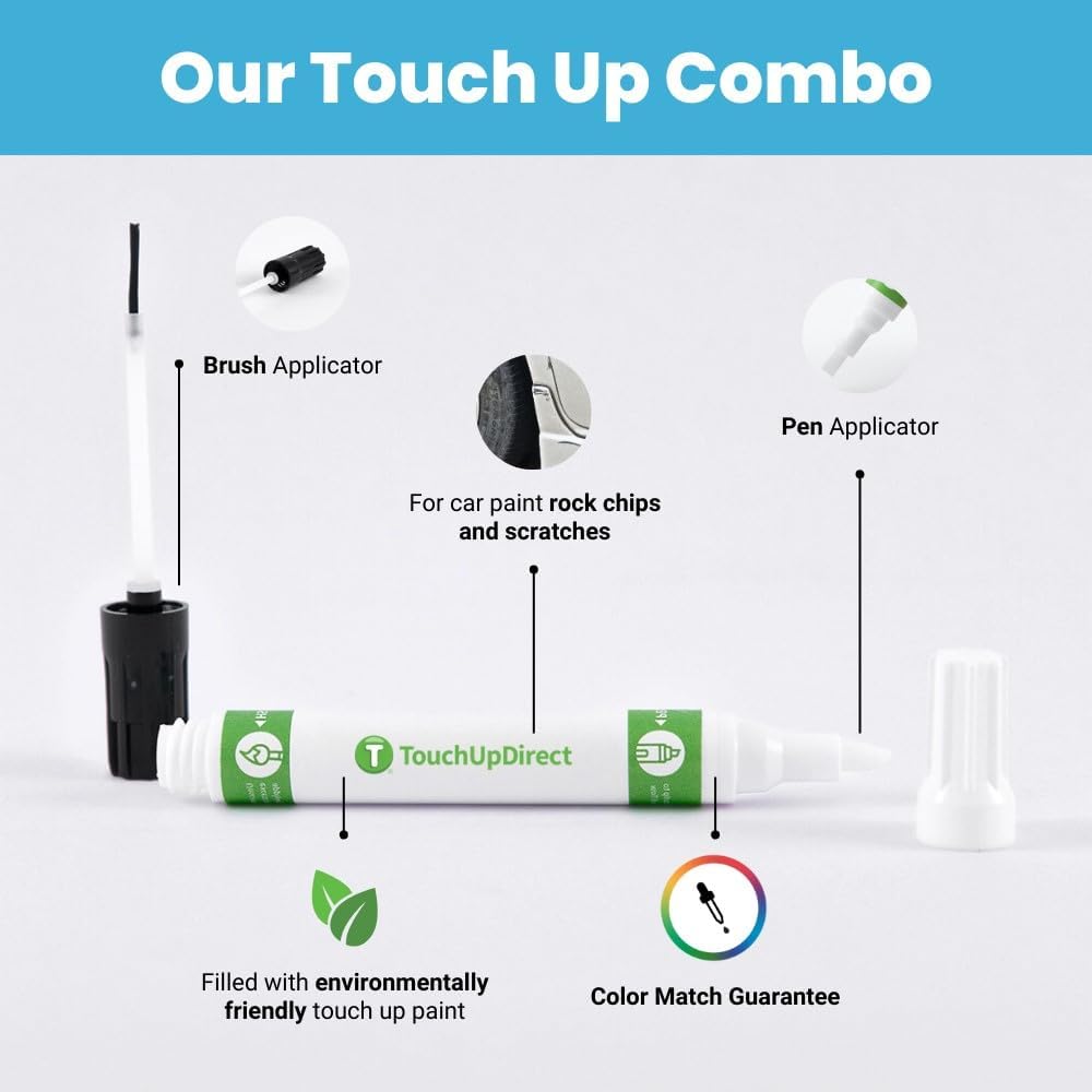 TouchUpDirect 8X8 Blueprint Compatible with Toyota Exact Match Touch Up Paint Combo - Platinum Kit