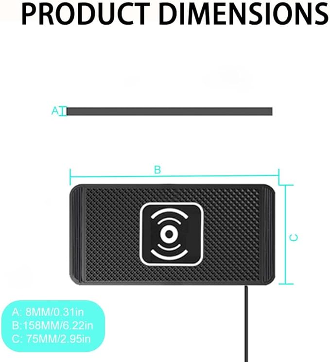Wireless Car Charger Pad for Nissan Armada Ariya Juke Kicks Murano Pathfinder Rogue Xterra 2000-2026, Type-C/USB 15W Car Wireless Charger Non-Slip Cordless Charging Mat Car Accessories