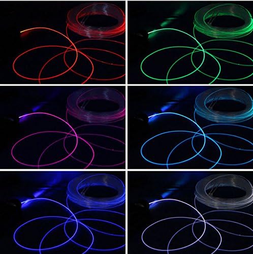 Raysell 2mm 16ft/5 Meters Length Car Home LED Lighting Decoration PMMA Side Glow Fiber Optic Cable DIY