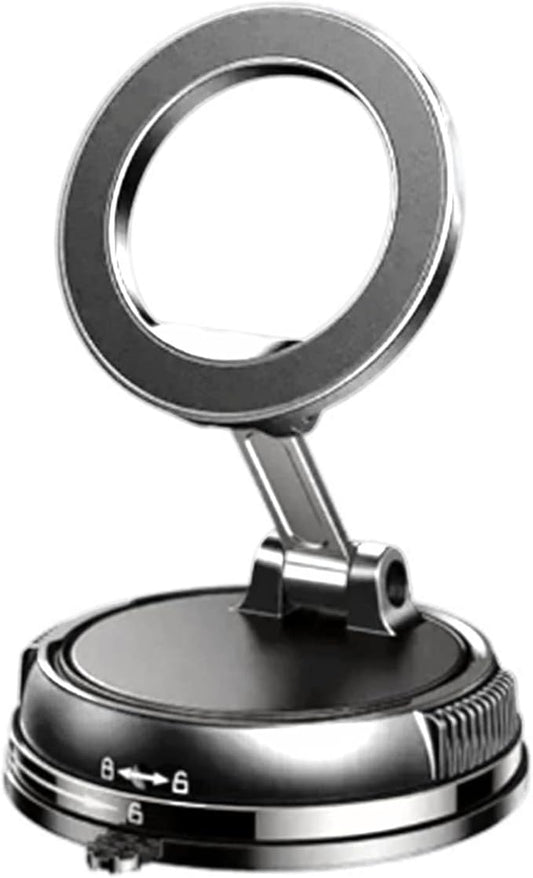 Magnet Phone Holder for Car & Desk, Strong Magnetic Phone Mount with Secure Lock, Universal 360° Rota-Table Phone Stand for Dashboard, Glass, Table, Compatible with All Cell Phones Sliver