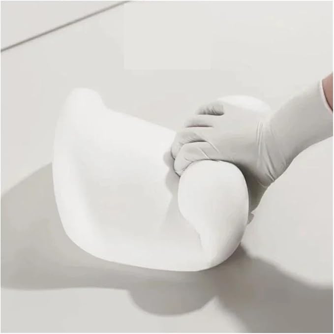 Car Neck Pillow and Lumbar Support Cushion - Memory Foam Backrest for Driver Seat Comfort(White)
