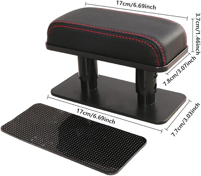 Car Driver Arm Pad Cushion Car Center Console Elbow Cushion Pad Car Door Armrest Rest Pad Adjustable Height Comfort Universal Fit for Most Car, Beige