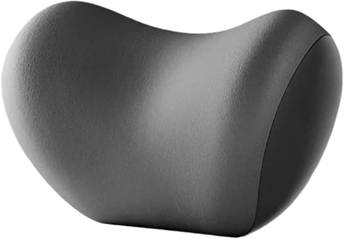 Memory Foam Car Neck Pillow & Waist Cushion - Soft fit for Seat Headrest & Lumbar Support for Comfort(Hb-Gray 1set)