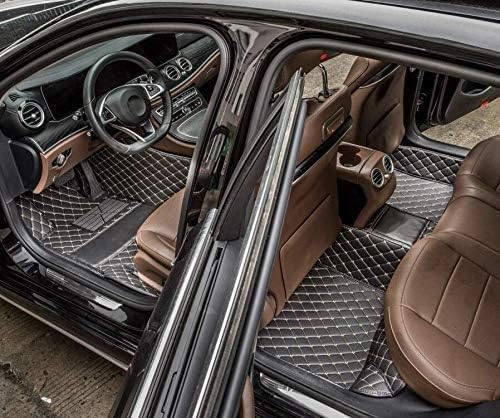 Custom Car Floor Mats Custom Logo/Pattern for SUV Van Truck Sedan Coupe Car Mats Full Surrouded Floor Mat All Weather Waterproof and Anti-Slip Protection Car Floor Liners(Black)