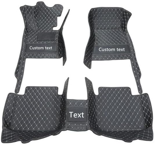 Custom Floor Mats for Cars fit 95% Sedan SUV Sports Car Full Coverage All Weather Men Women Pads Protection Non-Slip Leather Floor Liners (White)