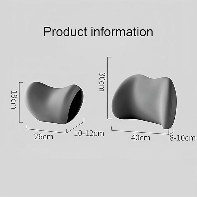 Car Back Support Neck Pillow for Ford F-250 2000-2024, Comfortable Soft Car Seat Headrest Neck Rest Cushion Lumbar Support Pillow with Adjustable Strap,Black