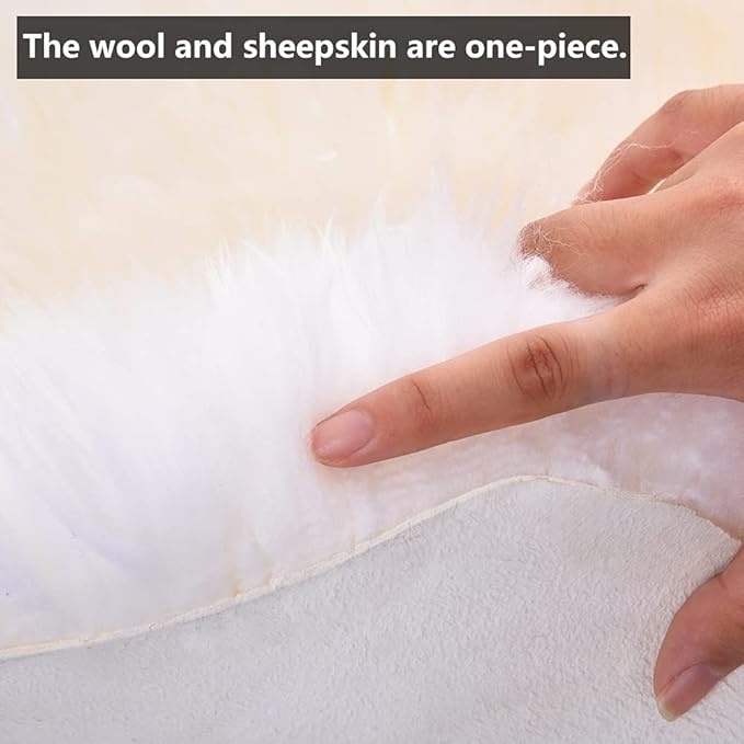 LLB Auto Center Console Cover Pad Universal Fit for SUV/Truck/Car, Genuine Sheepskin Wool Fur Car Armrest Seat Box Cover, Furry Fluffy Auto Armrest Cover Protector (Tan)