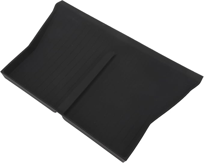 Center Console Wireless Charging Mat, Easy to Clean Anti Slip Phone Charging Silicone Pad, Interior Accessories for Car Phone Stand, Dash Mat with Holder (Black W240004607)