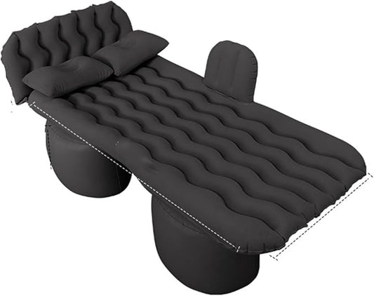 Car Air Mattress for Silverado 1500/GMC Sierra 1500 2019-2023 2024, Inflatable Car Bed for Back Seat Sleeping, Soft Car Inflatable Bed Back Seat Mattress Airbed,C Black