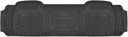 BDK Heavy Duty Diamond Complementary Rubber Rear Floor Mats Liners, All Weather Protection, Designed for Trucks Cars Sedan SUV