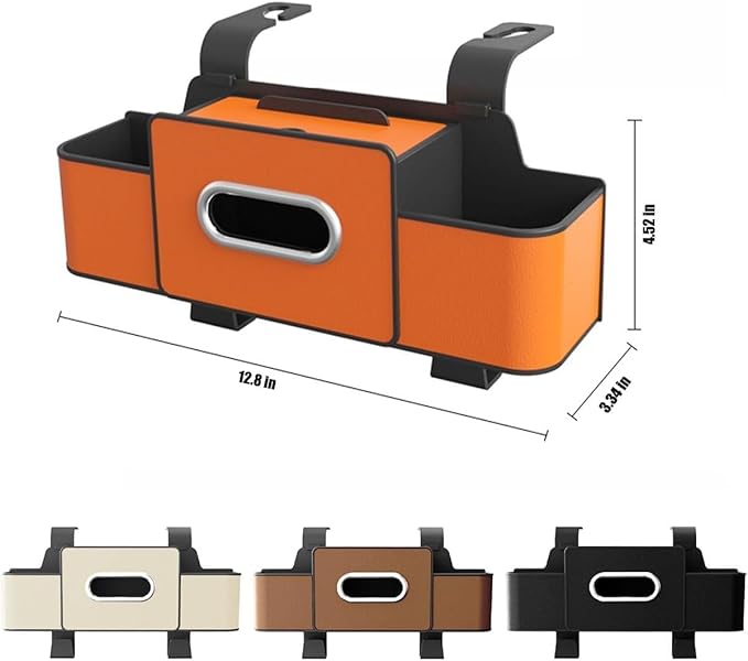 Car Organizers and Storage Box Behind Seat, Large Car Seat Back Organizer for Hold Phone, Drinks, Handbag, Universal Fit for Suv/Sedan (Brown, 1pcs)