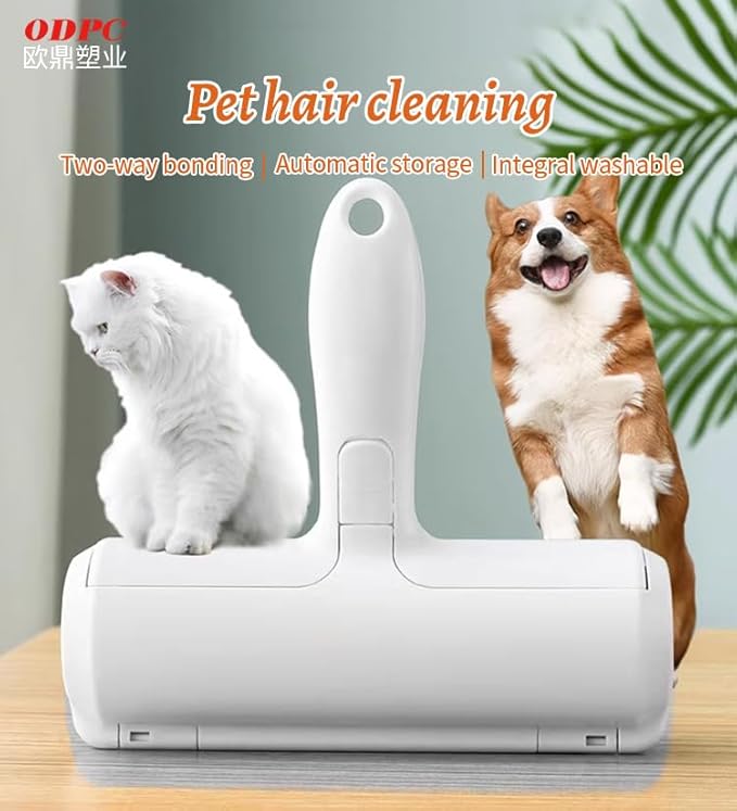 Pet Hair Remover Carpet Scraper - Reusable Lint Roller, Portable Cat Hair Broom Fur Remover | Capture Dust Dirt & Pet Hair Perfect for Carpet Furniture Rugs & Bedding Ideal for Cat & Dog (Blue)