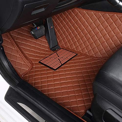 Custom Floor Mats for Cars fit 95% Sedan SUV Sports Car Full Coverage All Weather Men Women Pads Protection Non-Slip Leather Floor Liners (red Stitching)