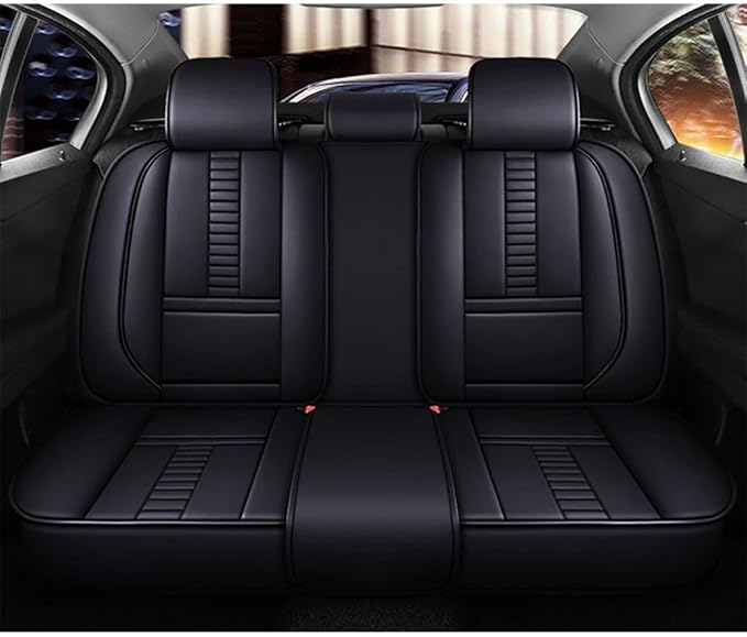 for Toyota CHR Seat Covers 2018-2026, Full Coverage Customized Car Seat Covers, Premium Leather Waterproof Stain-Resistant Easy to Install (Standard 5 Seats, Black)