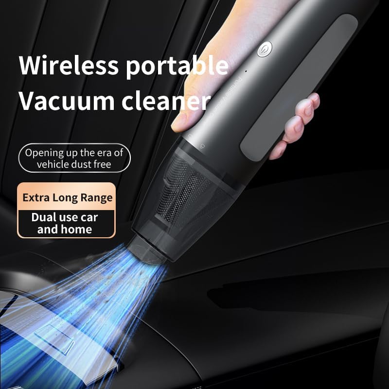Mini Handheld Vacuum, 13000PA Portable Cordless Car Vacuum Cleaner, Suction and Blow 2 in 1 Dust Removal Vacuum Cleaner for Car, Mouse, Keyboard, Laptop, Home, Kitchen, Office(Mint Green)