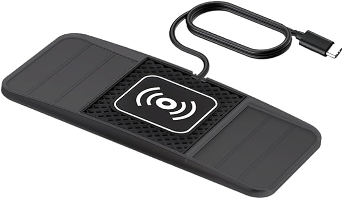 Wireless Charging Pad for Car for Kia Forte 2010-2024, DIY Trim-to-Fit Slim Non Slip Fast Charger Car Wireless Charging Pad 30CM Cable,A&30cm Type-C Plug Cable