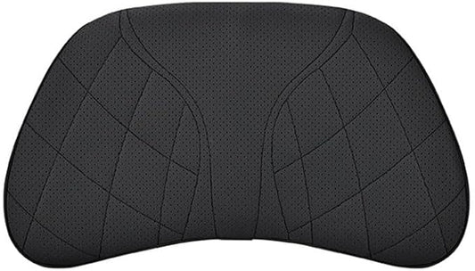 for Chevy Silverado 2007 2008 2009 2010 2011 2012 2013 Leather Car Seat Headrest Lumbar Cushion, Lumbar Support Pillow for Car,for Driving Traveling Relieving Neck Fatigue,2-B Black