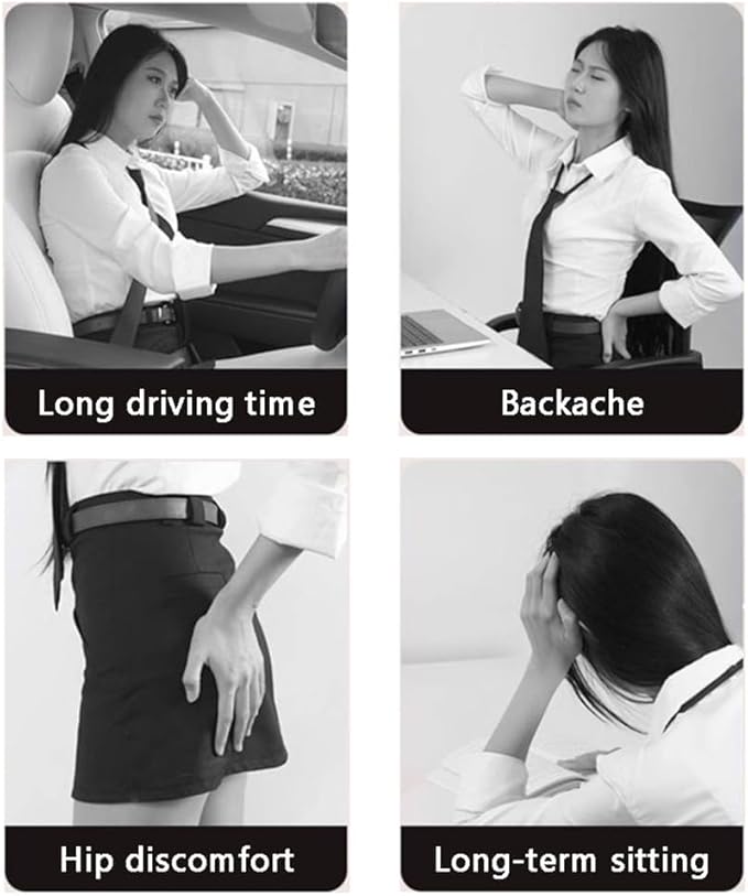 Car Seat Chair Back Cushion for Toyota RAV4 Prime 2025, Wooden Beads Ventilate Mesh Lumbar Brace Strong Durable Relieve Fatigue Summer Interior Accessories,A-Waist Cushion