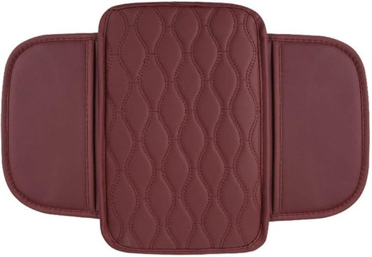 Car Armrest Pad for Genesis GV80 GV70 SUV GV60, Waterproof Center Console Cushion Pad Cover Armrest Storage Box Mat Protection Interior Accessories,A-Red