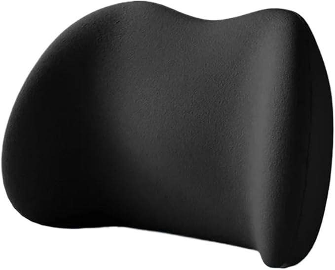 Memory Foam Car Neck Pillow - Soft fit for Seat Headrest & Lumbar Support Cushion(Black Waist 1PC)