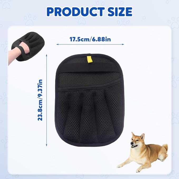 2 Pack Pet Hair Removal Glove, 2025 Upgrade Pet Hair Remover Electrostatic Gloves, Pet Hair Removal Tool Pet Hair Remover Mitt, Reusable Cat Grooming Gloves for Dogs, Cats, Furniture & Clothes