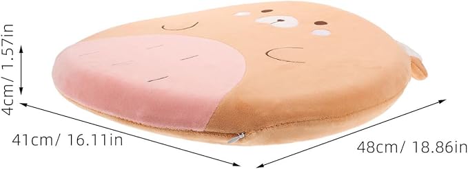 Luxshiny Memory Foam Car Seat Cushion and Office Chair Cushion, Small Bear Design, Vehicle and Desk Seat Pad for Drivers and Home Use, Lumbar Support for Comfort and Posture