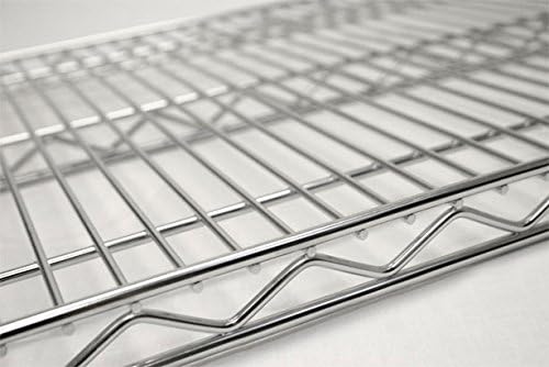 Omega 30" Deep x 36" Wide x 74" High 3 Tier Chrome Starter Shelving Unit