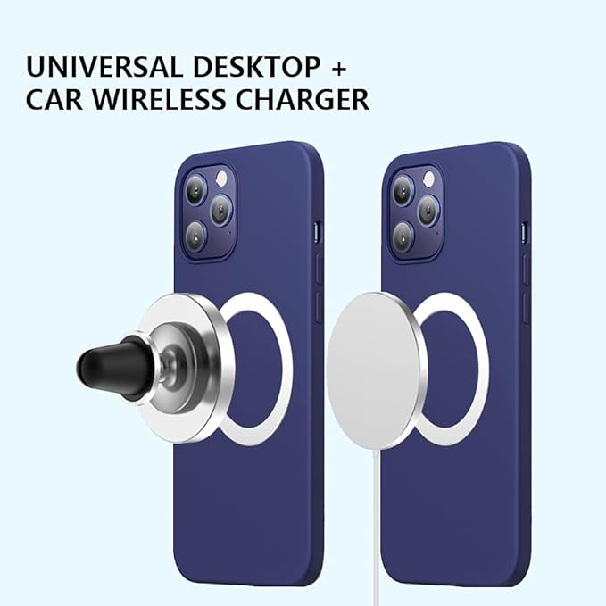 Magnetic Wireless Charger Universal Metal Rings - 5 PCS,for MagSafe-Compatible Charger on iPhone 14/13/12 Pro/Max/Mini Case and Samsung Galaxy (White - 5pcs)
