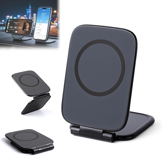 Ultra-Thin Foldable Magnetic Car Phone Mount,Ultrathin Adjustable Magnetic Phone Holder,New Portable Dual Sided Magnetic Phone Holder for Car,Fit for All Phone,Laptop,Gym