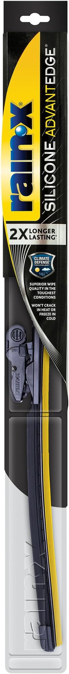 Rain-X Silicone AdvantEdge Wiper Blade 28" Windshield Wiper Blades Replacement, All-Weather Performance Lasts 2X Longer, Premium Beam, Installock Adapter for Easy Fit (Pack of 1)