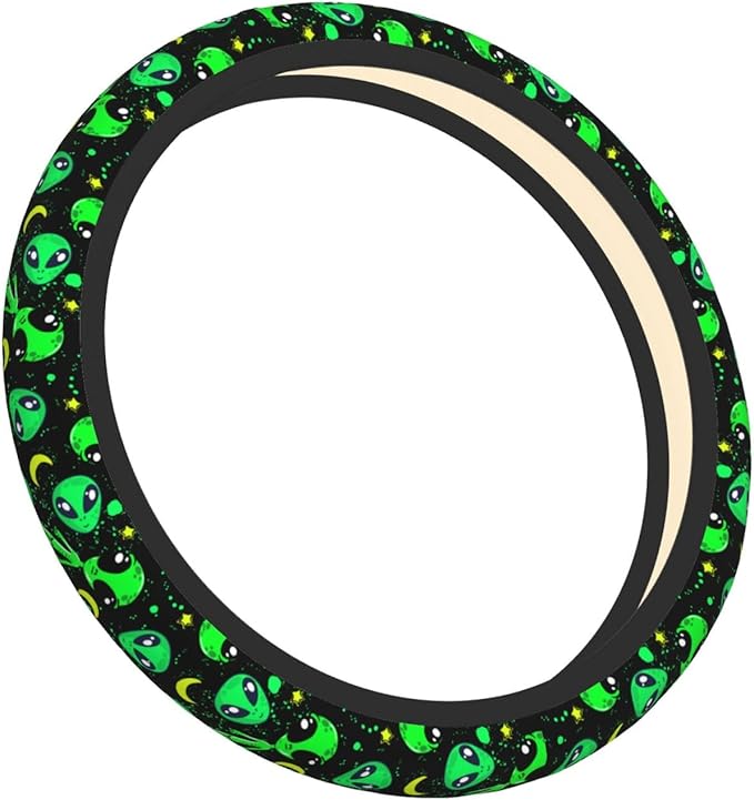 Aliens Steering Wheel Cover for Men Women Universal Car Accessories 15 Inch Neoprene Auto Interior Decor