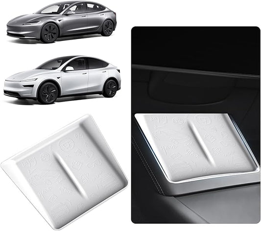 XhuangTech Wireless Charging Pad for Model 3/Y, Non-Slip Silicone Protective Tray Liner Accessories, Waterproof Car Centre Console Wireless Charging Pad Heat Resistant Easy to Clean (White)