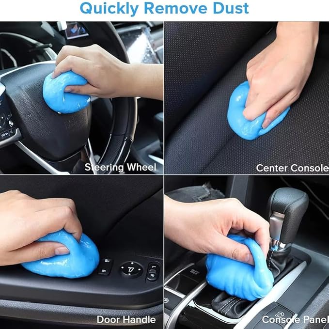 Car Cleaning Gel Compatible with Hyundai Kona EV, 200g Detailing Putty for Auto Vents, Dashboard, Cup Holders - Reusable Multifunctional Dust Remover,200g*2