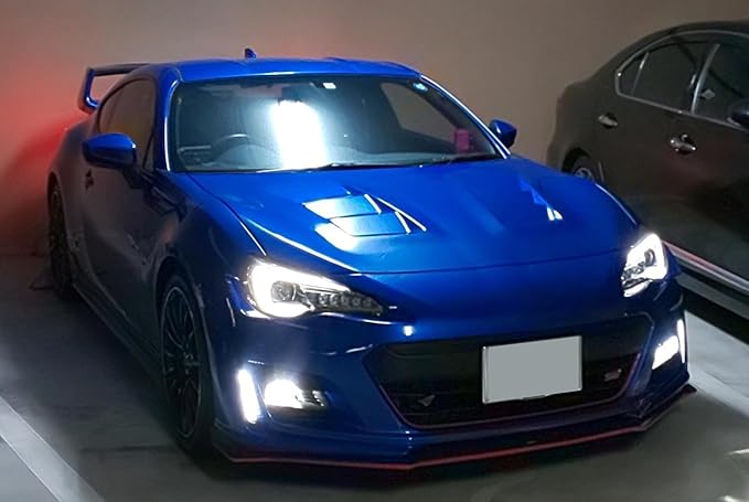 iJDMTOY JDM Style Exact Fit Xenon White LED Daytime Running Light Kit Compatible With 2017-2021 LCI Subaru BRZ, Smoked Lens