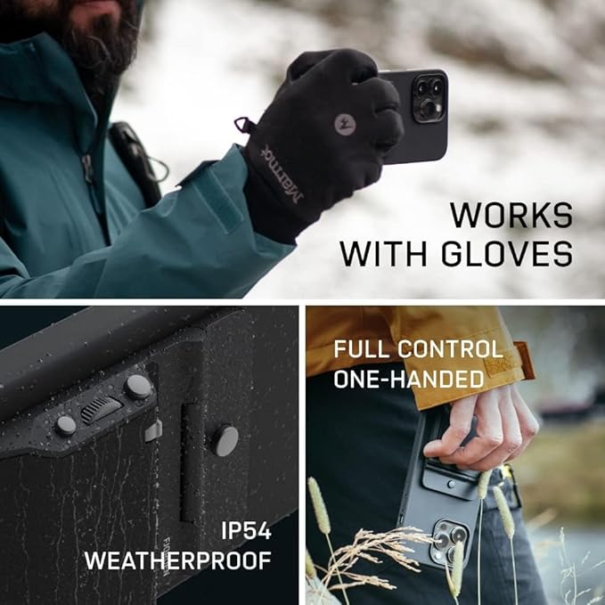 FJORDEN Pro Bundle for iPhone 16 Pro - Includes Fjorden Camera Grip, (MagSafe Compatible) iPhone Case, Black Rope Strap & Carry Case - Shoot Like A Pro with Your iPhone