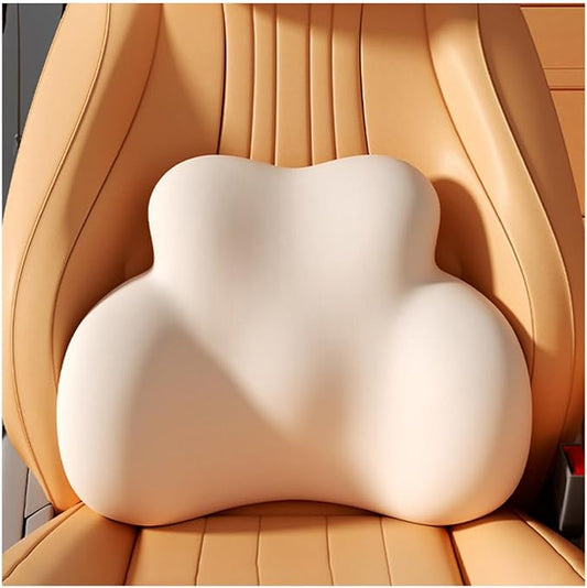 Car Lumbar Support Pillow for Chevrolet Blazer EV 2025 Memory Foam Back Support Cushion Breathable Car Seat Lumbar Pad Accessories,Beige