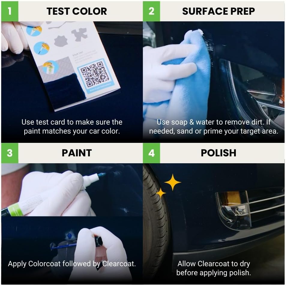 TouchUpDirect 1K0 Silver Knockout Metallic Compatible with Toyota Exact Match Touch Up Paint Combo - Essential Kit