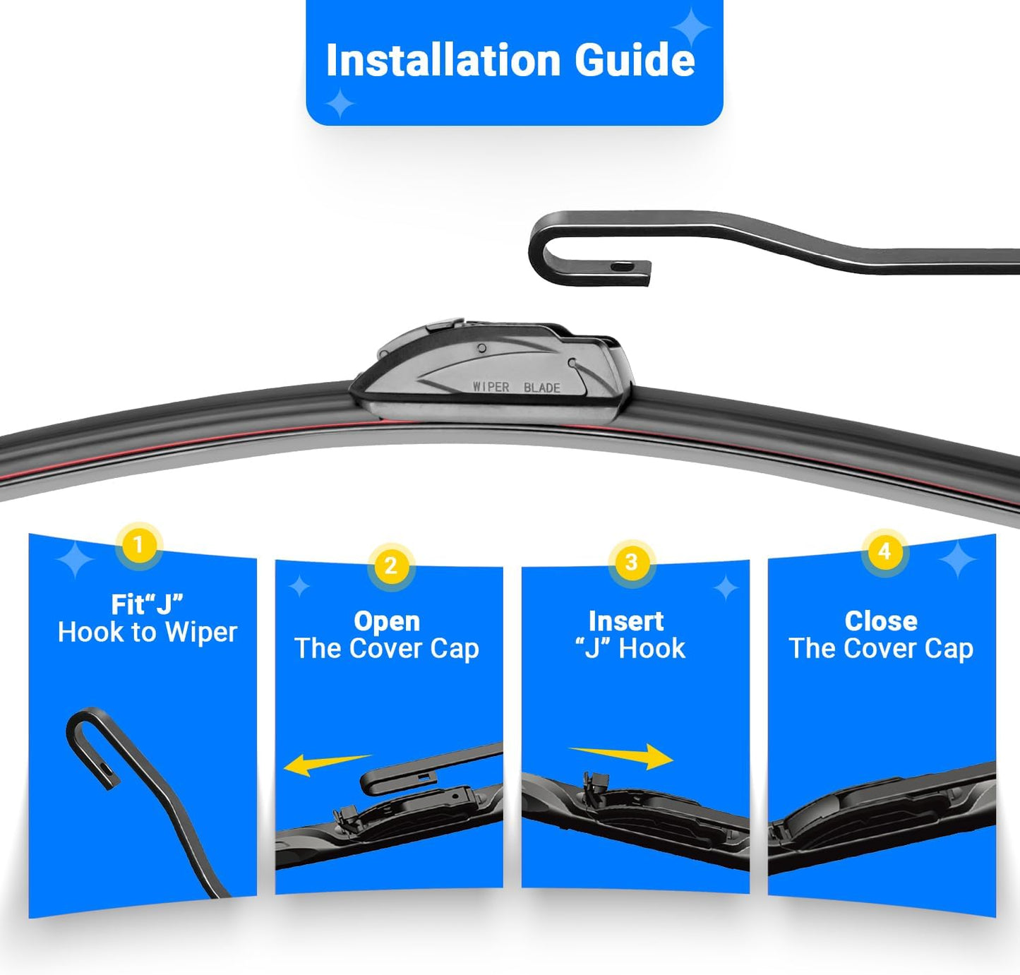 Windshield Wiper Blades Replacement for 2016 2017 Subaru Crosstrek / 2013 2014 2015 Subaru XV Crosstrek Original Factory Quality Front Rear Wipers Blade Set - 26" 16" 12" (Pack of 3)
