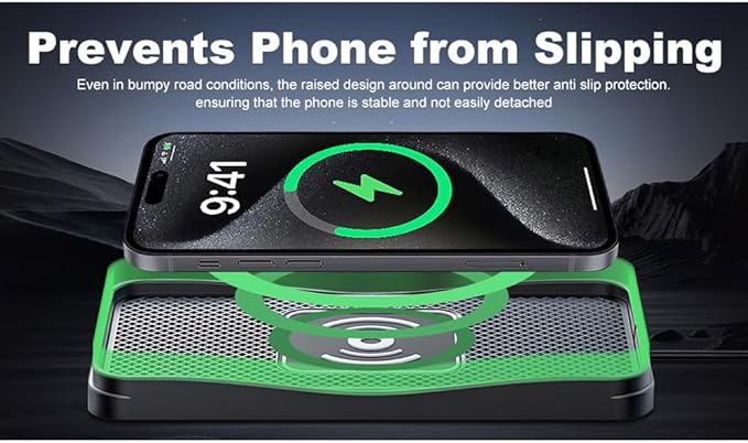 Wireless Car Charger Pad for GMC Terrain 2010-2026, Type-C/USB 20W Car Wireless Charger Non-Slip Phone Charging Pad Car Accessories,A 30cm Cable Type-C Plug
