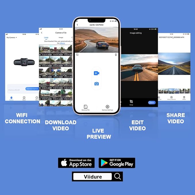 Fitcamx 4K Dash Cam Suitable for Mercedes-Benz GLE GLS (Model D) 2020-2026 V167 X167, OEM Factory Look, UHD 2160P Video, Built-in WiFi & APP, G-Sensor, Loop Recording, Easy to Install, 64GB Card
