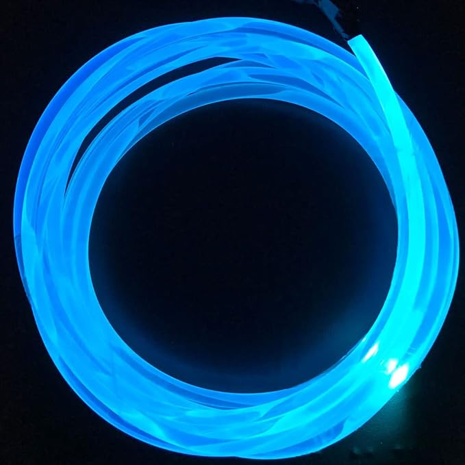 10ft Super Bright MMA Plastic Optic Fiber Side Glow for LED Light Source - Soft Optical Fiber Guide Strip (Diameter 0.55in)