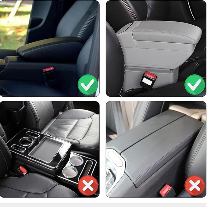 Car Center Console Cover for Acura RDX 2007-2019 2020 2021 2022 2023 2024 2025,Arm Rest Lid Cushion Protector Multifunctional Armrest Cushion Pad Interior Accessories,Red