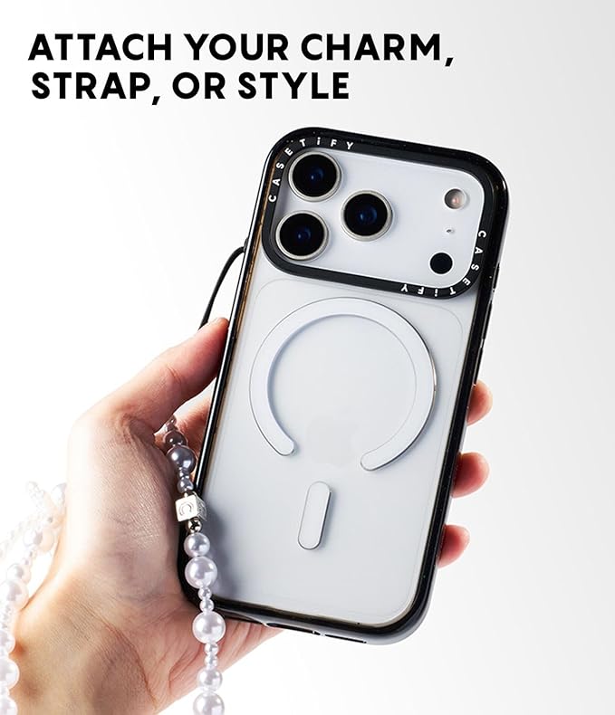 CASETiFY Impact iPhone Air Case [Slim/Compatible with Magsafe / 8.2 ft. 4X Military Grade Drop Protection] - Sea Shore - Clear Black