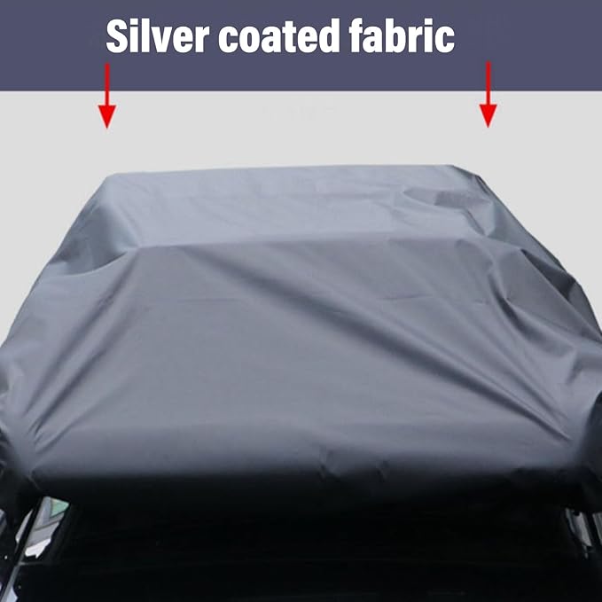 Pssopp 210D Oxford Cloth Water Proof Box Lid Cover,Tent Trailer Cover Travel Trailer Roof Cover car Roof Top Tent Trailer Cover for SUV Rooftop Travel Luggage Rack (190 * 145cm)