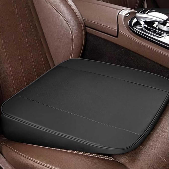 Memory Foam Car Seat Cushion for BMW X5 G05 2018-2023, Wedge Booster Lumbar Support Pad for Drivers Office with Non-Slip Base,Black-8cm