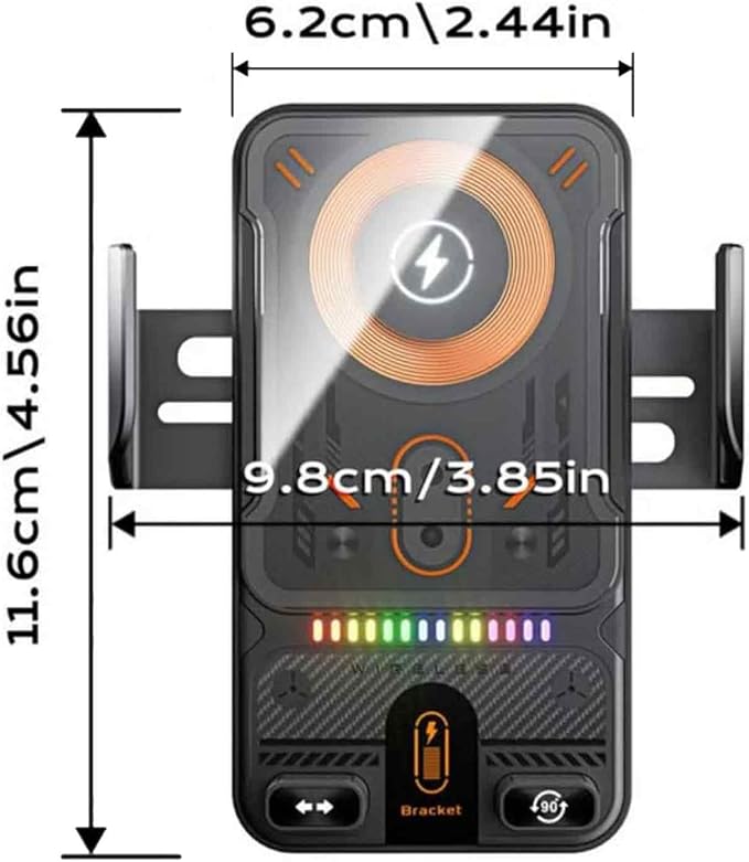2026 New Cool Car Wireless Fast Charging Holder - Drive Smarter, Charge Faster,15w Universal, Smart Car Holder 360° Rotation, Smart Sensor Open, Switch Between Horizontal Vertical (Silver)