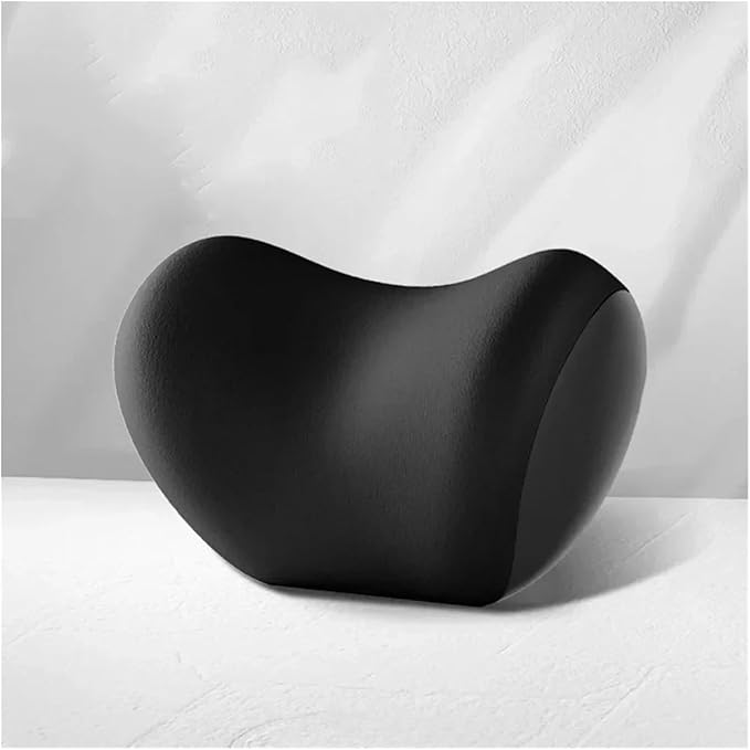 Memory Foam Car Neck Pillow - Soft fit for Seat Headrest & Lumbar Support Cushion(Black Headrest1PC)