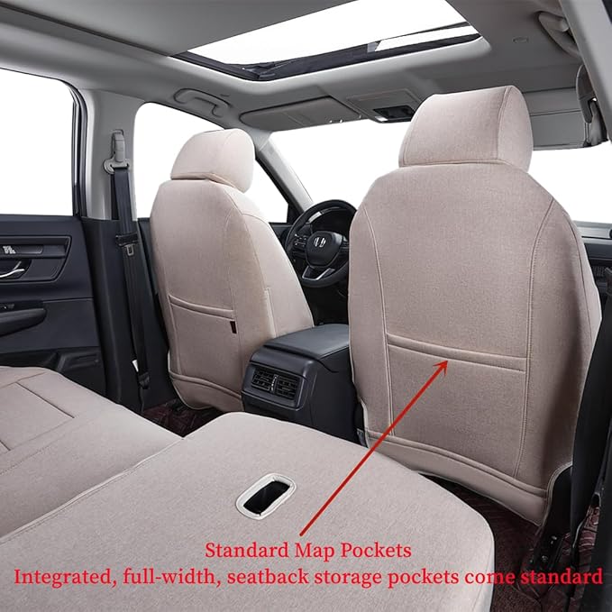 Coverdram Custom Seat Covers Compatible with Select Toyota RAV4 LE 2013 2014 2015 2016 2017 2018 Models (Beige,Full Set)