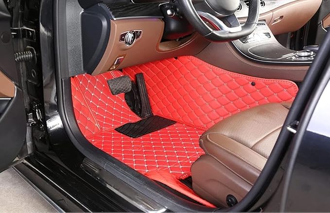 Custome Car Mats Accessories All Weather Floor mats Compatible with Automotive Floor Mats Passenger car mats (Pink)