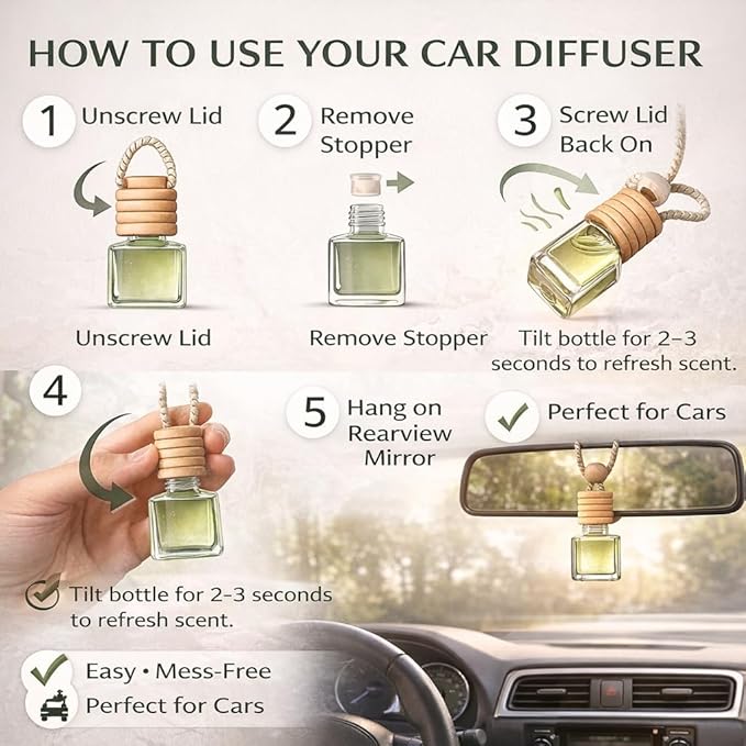 2 Long-Lasting Fragrance Air Freshener - Car or Small Room Hanging Freshener - Phthalate Free Fragrance (Mango & Coconut)